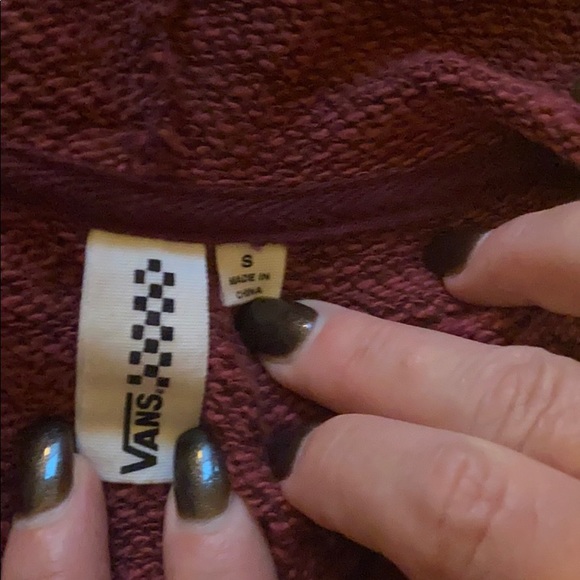 Vans Maroon Hoodie Small/Unisex - Picture 4 of 4